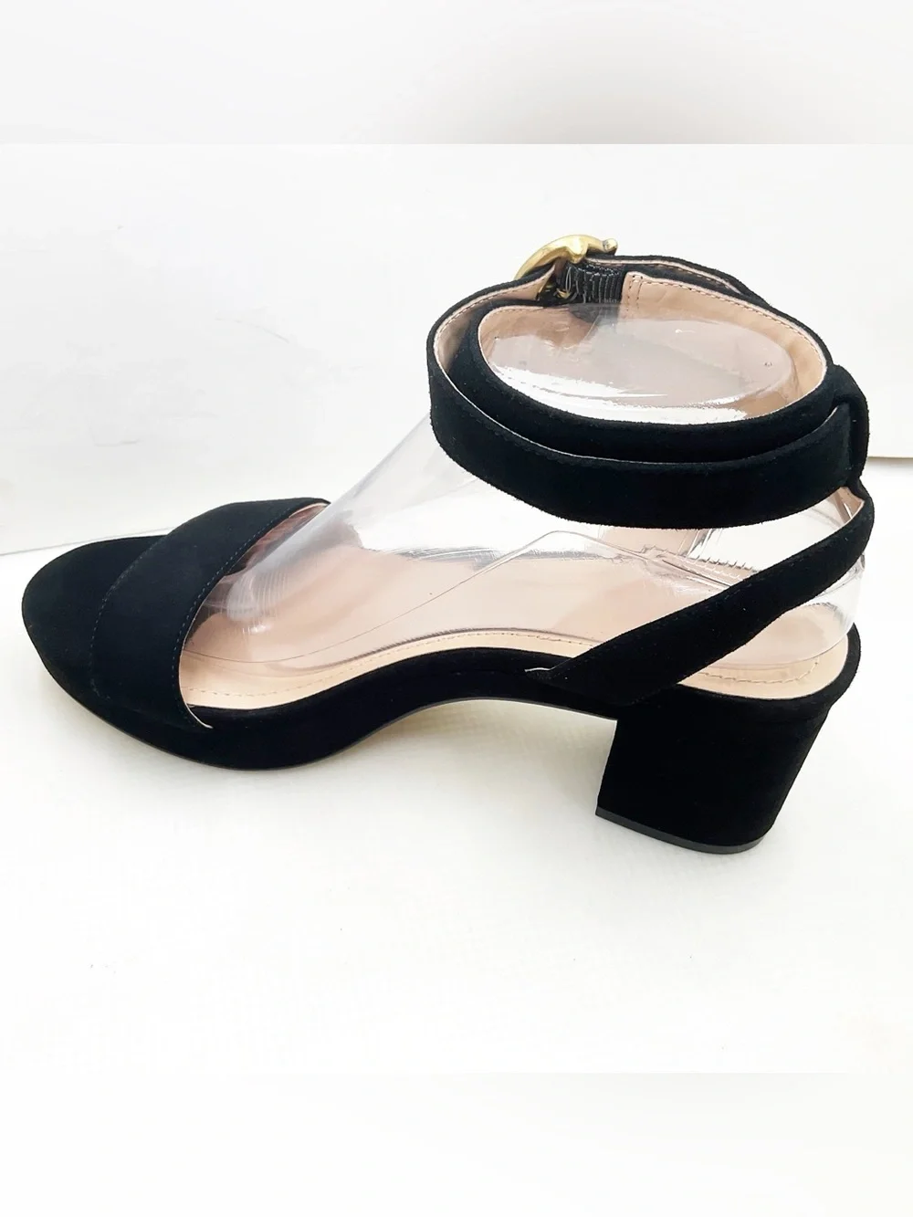 🆕{Coach} Serena Velvet Block Heel Sandals